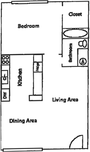 1 Bed / 1 Bath - 453 Sq.Ft.*